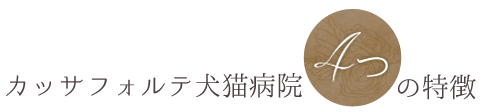 カッサフォルテ犬猫病院４つの特徴