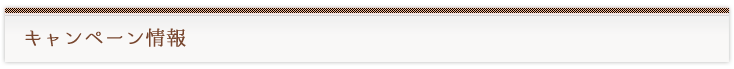 キャンペーン情報