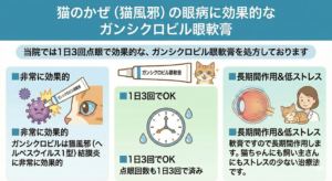 猫かぜ　眼病に有効なガンシクロビル