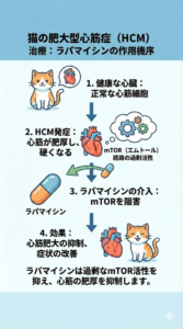 猫の肥大型心筋症　ラパマイシン作用機序