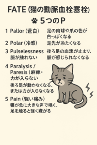 猫の大動脈血栓塞栓症の症状