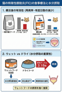 猫の特発性膀胱炎　食事療法と水分摂取療法