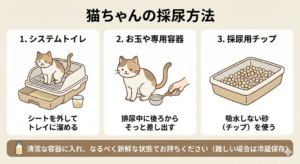 猫ちゃんの採尿方法