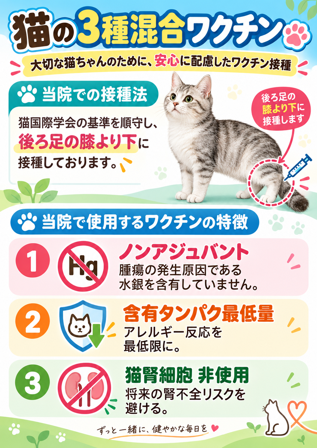 猫の3種混合ワクチン